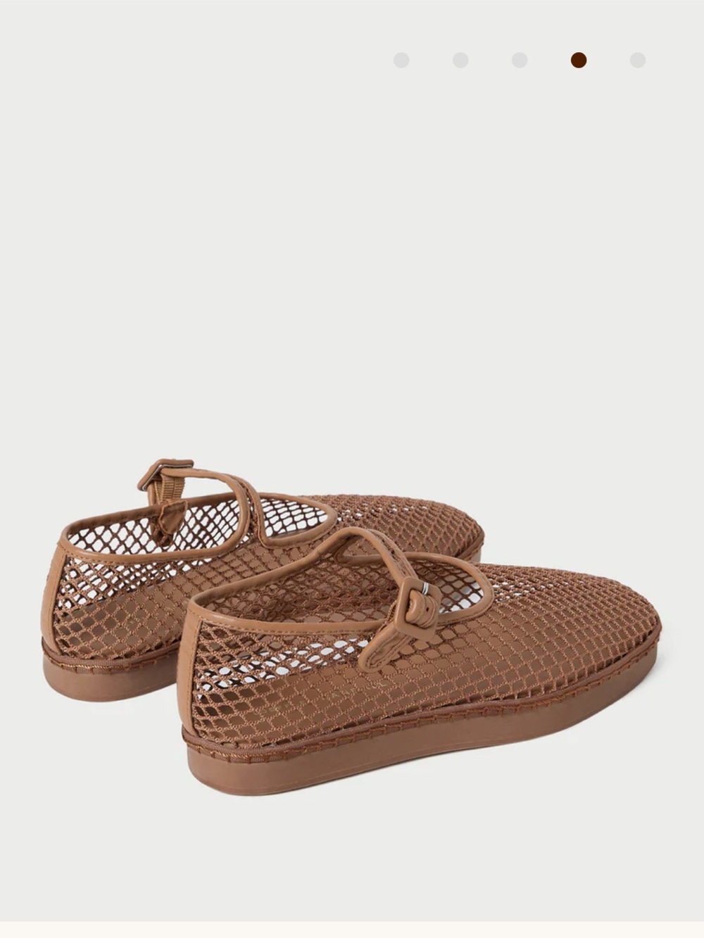 Loeffler Randall Brown Rita Mary Jane Netted Flats 10 - Picture 4 of 5